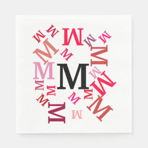 Serviette En Papier Papier Napkin - Lettres en rouge