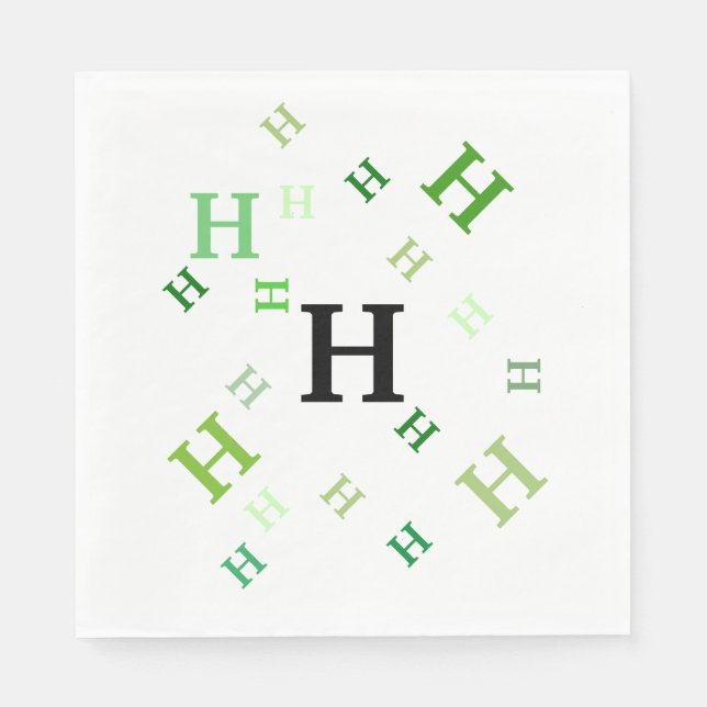 Serviette En Papier Papier Napkin - Lettres Vertes Jumbled (Devant)