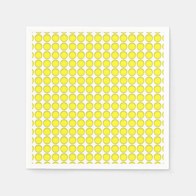 Serviette En Papier Papier Napkin - Points Jaunes (Devant)
