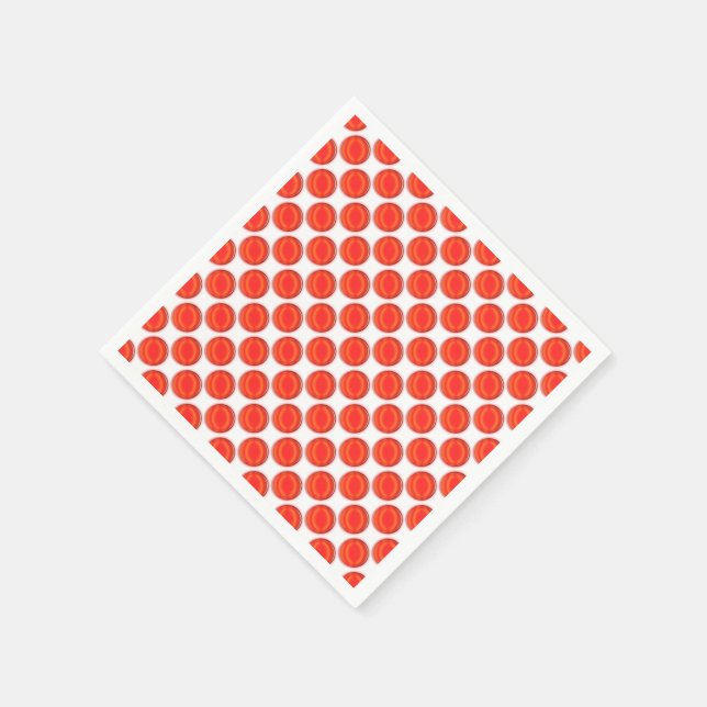 Serviette En Papier Papier Napkin - Points rouges (Coin)