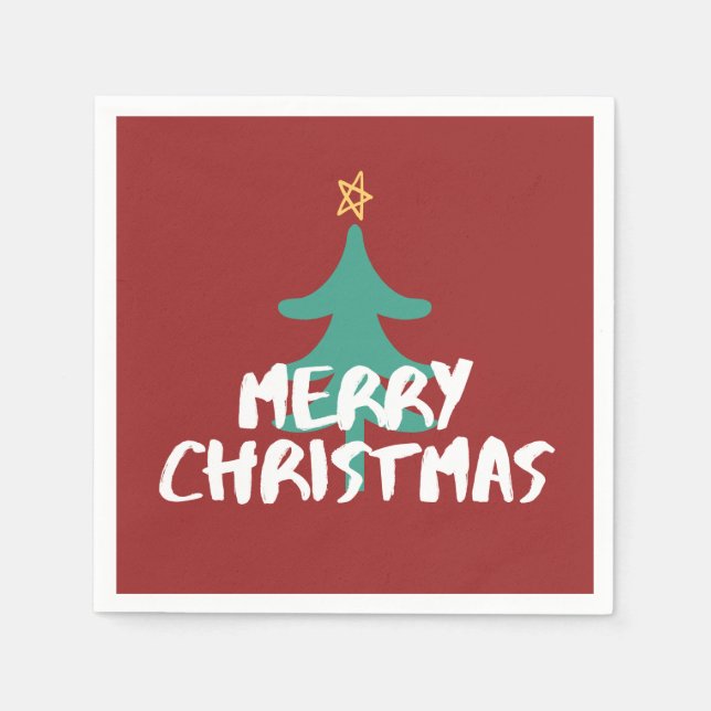 Serviette En Papier Papier Napkin pour Noël (Devant)