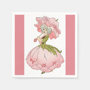 Serviette En Papier Papier Napkin rose Peony