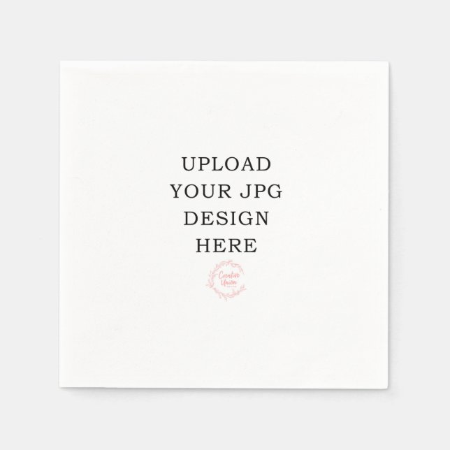 Serviette En Papier Papier Napkin Téléchargez votre propre conception (Devant)