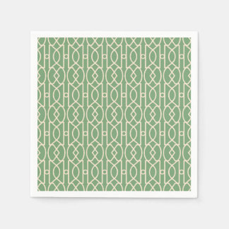 Serviette En Papier Papier Napkin - TRELLIS - VERT