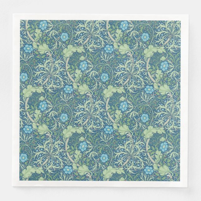 SERVIETTE EN PAPIER PAPIER NAPKIN : WILLIAM MORRIS : CONCEPTION D'ALGU (Devant)