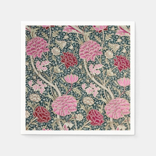 SERVIETTE EN PAPIER PAPIER NAPKIN : WILLIAM MORRIS : CRAY DESIGN (Devant)