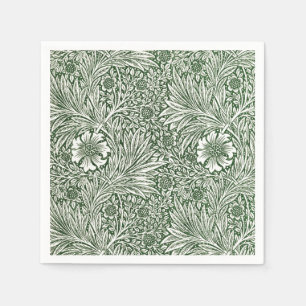 SERVIETTE EN PAPIER PAPIER NAPKIN : WILLIAM MORRIS : MARIGOLES FLORALE
