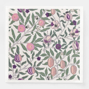 SERVIETTE EN PAPIER PAPIER NAPKIN : WILLIAM MORRIS : POMEGRANATES