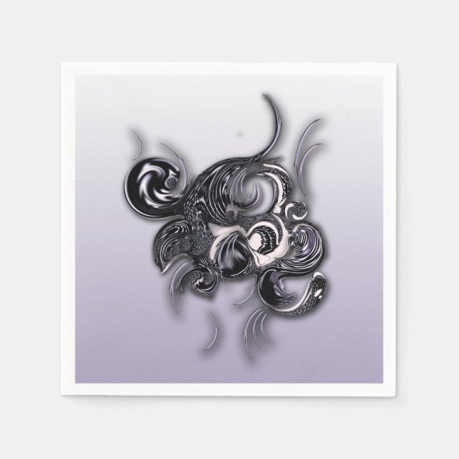 Serviette En Papier Papier Napkine "A Reflex Elegance" (Devant)