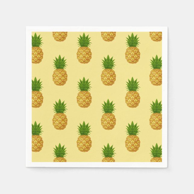 Serviette En Papier Papier Napkins-Ananas (Devant)