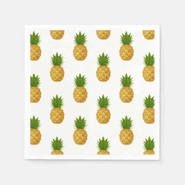 Serviette En Papier Papier Napkins-Ananas (Devant)