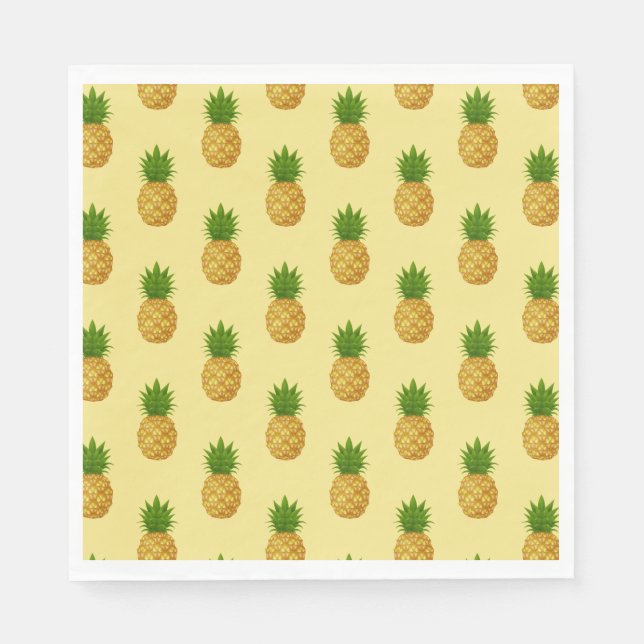 Serviette En Papier Papier Napkins-Ananas (Devant)