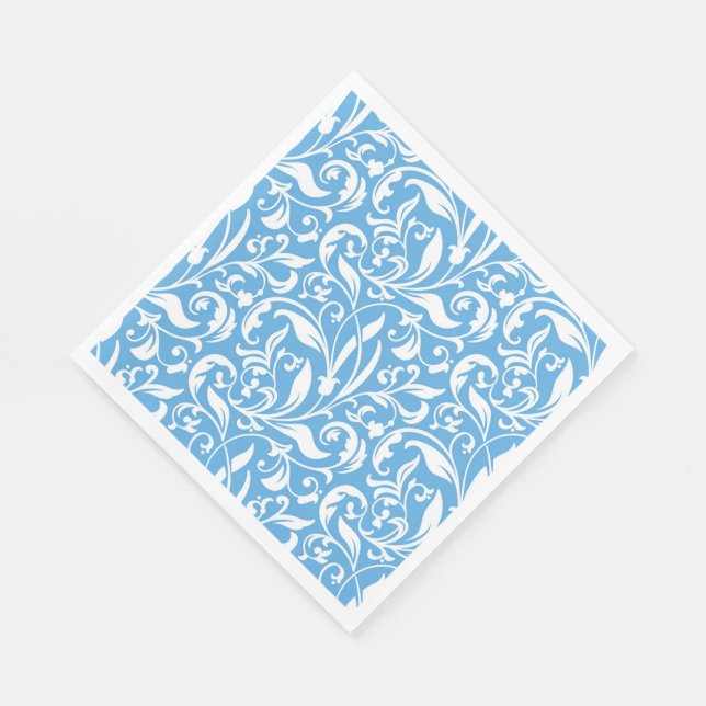 Serviette En Papier Papier Napkins-Blue Flouring (Coin)