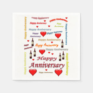 Serviette En Papier Papier Napkins Bonne Anniversaire