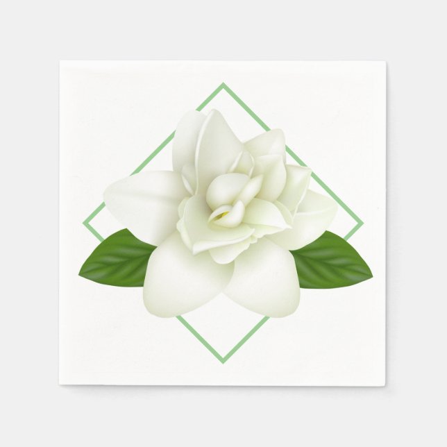 Serviette En Papier Papier Napkins-Gardenia (Devant)
