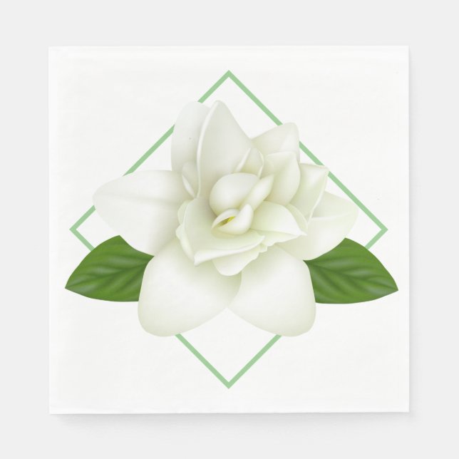 Serviette En Papier Papier Napkins-Gardenia (Devant)