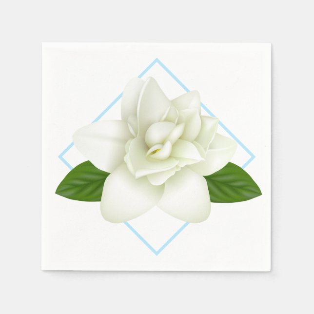 Serviette En Papier Papier Napkins-Gardenia (Devant)
