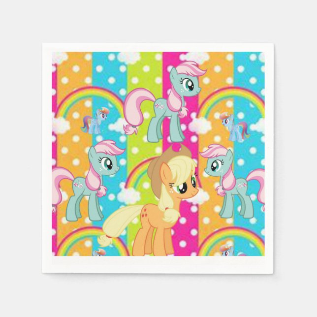 Serviette En Papier Papier Napkins Pony (Devant)