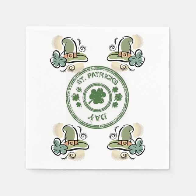 Serviette En Papier Papier Napkins St. Patrick's Day (Devant)