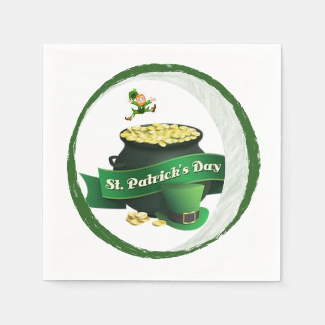 Serviette En Papier Papier Napkins St. Patrick's Day (Devant)
