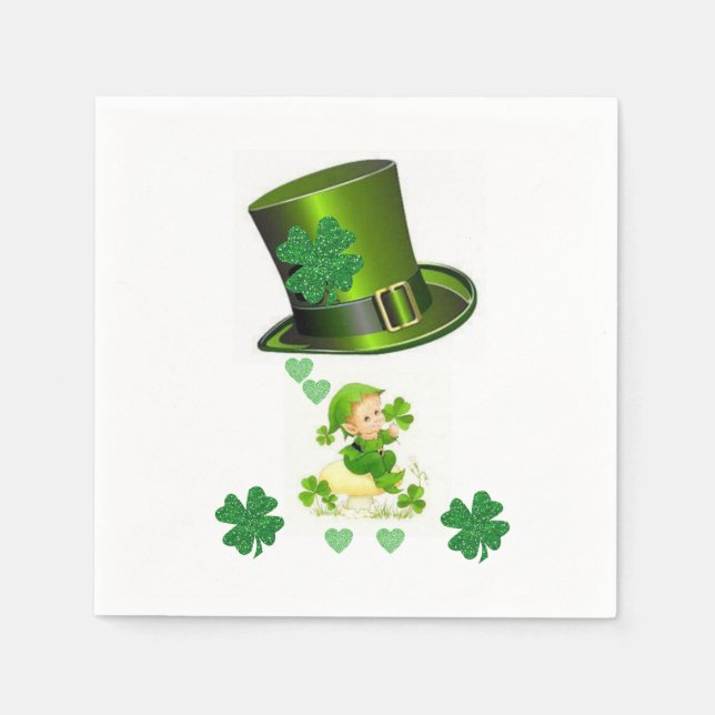 Serviette En Papier Papier Napkins St. Patrick's Day (Devant)