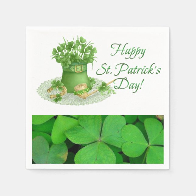 Serviette En Papier Papier Napkins St. Patrick's Day (Devant)