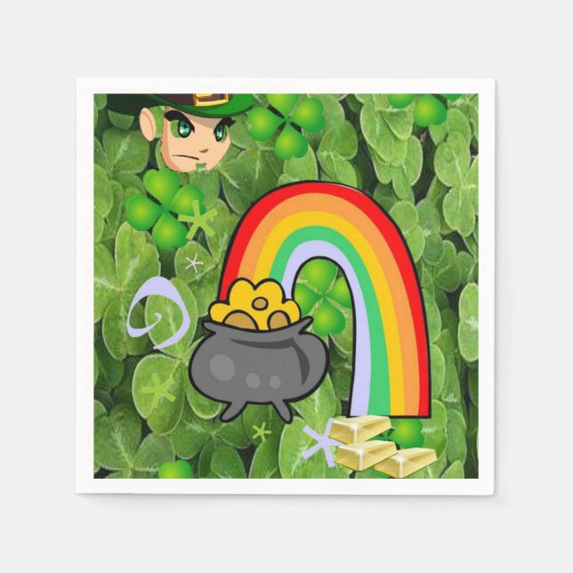Serviette En Papier Papier Napkins St. Patrick's Day (Devant)