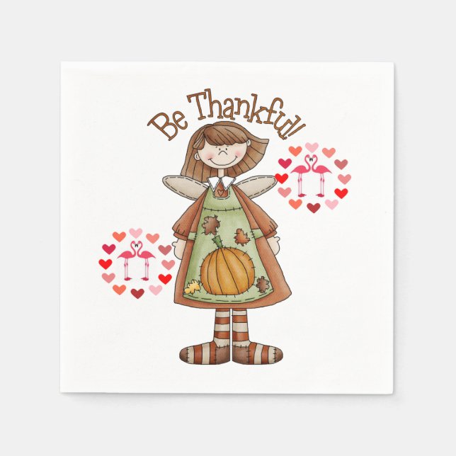 Serviette En Papier Papier Napkins Thanksgiving (Devant)