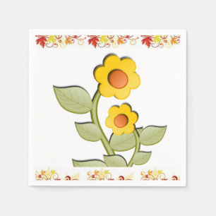 Serviette En Papier Papier Napkins Thanksgiving