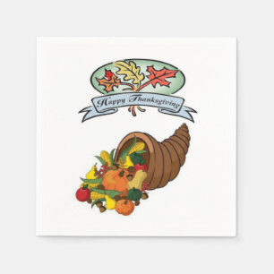 Serviette En Papier Papier Napkins Thanksgiving