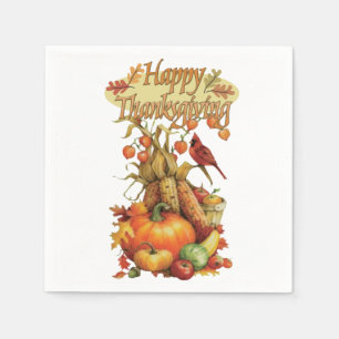 Serviette En Papier Papier Napkins Thanksgiving