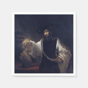 Serviette En Papier Papier Naples Aristote avec Bust Homer Rembrandt