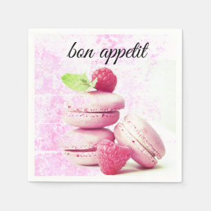 Serviette En Papier Papier Naples avec macarons français