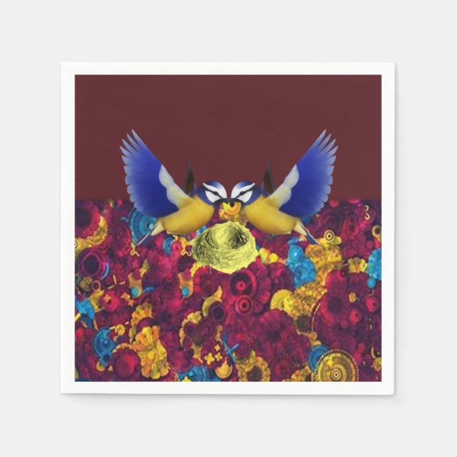 Serviette En Papier Papier Naples Floral (Devant)