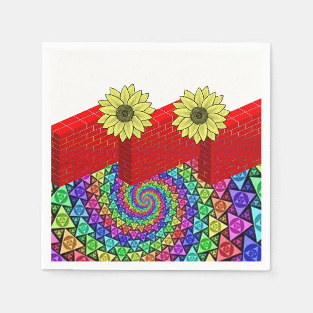 Serviette En Papier Papier Naples Floral (Devant)