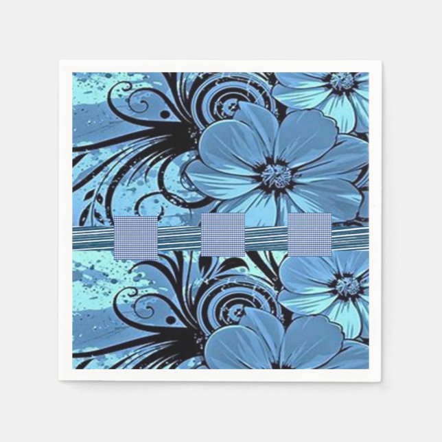 Serviette En Papier Papier Naples Floral (Devant)