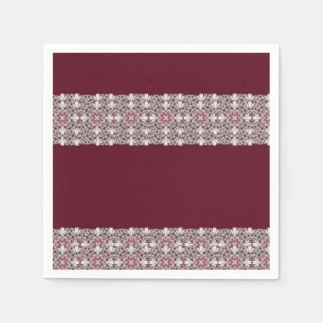 Serviette En Papier Papier Naples Floral (Devant)