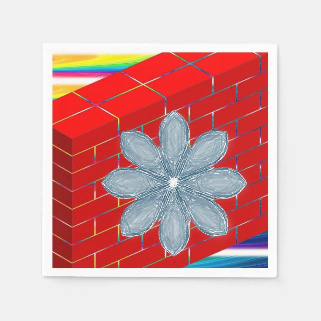 Serviette En Papier Papier Naples Floral (Devant)