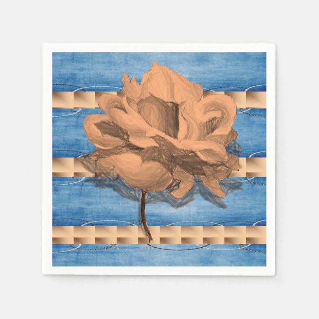 Serviette En Papier Papier Naples Floral (Devant)