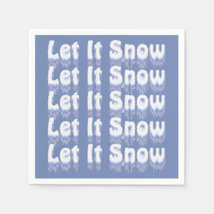 Serviette En Papier Papier Naples Laisser Neige Bleu Blanc Approvision