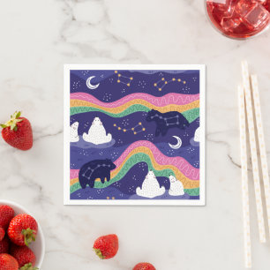 Serviette En Papier Papier Northern Lights