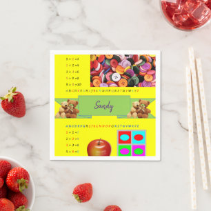 Serviette En Papier Papier, numéros alphabétiques