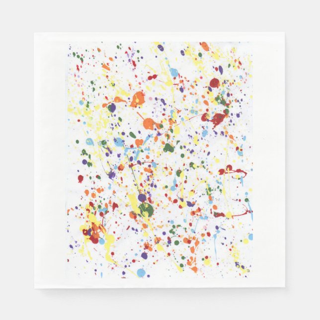 Serviette En Papier Papier "Paint Party" (Devant)