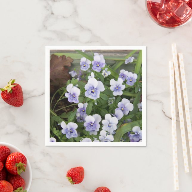 Serviette En Papier Papier Pansy Violet (En situation)