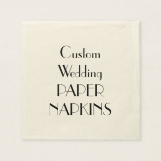 Serviette En Papier Papier Papier de mariage personnalisé