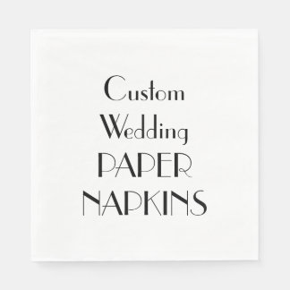 Serviette En Papier Papier Papier de mariage personnalisé