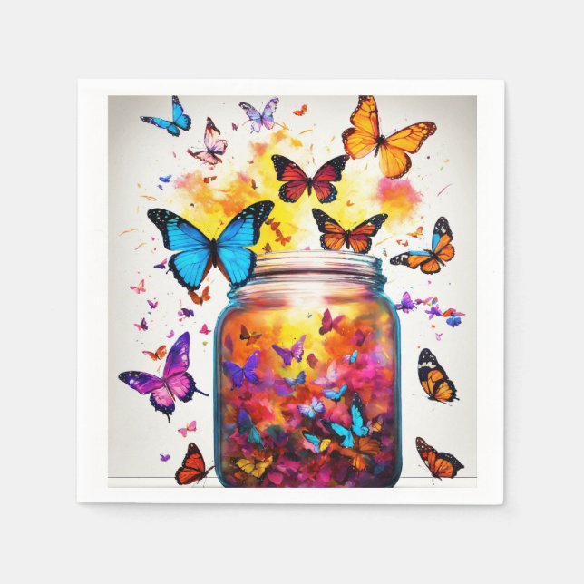 Serviette En Papier "Papier Papier Papier Papier Papier Papier Papier" (Devant)