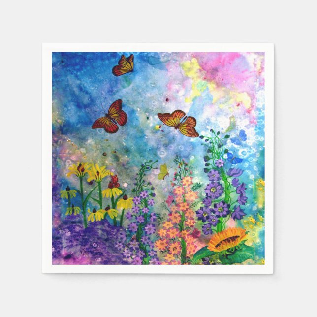 Serviette En Papier Papier papillon Papier de jardin (Devant)