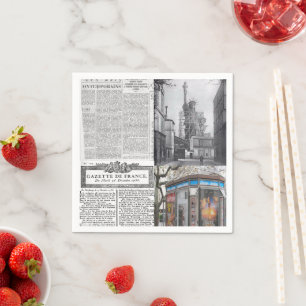 Serviette En Papier Papier, Paris France Journal