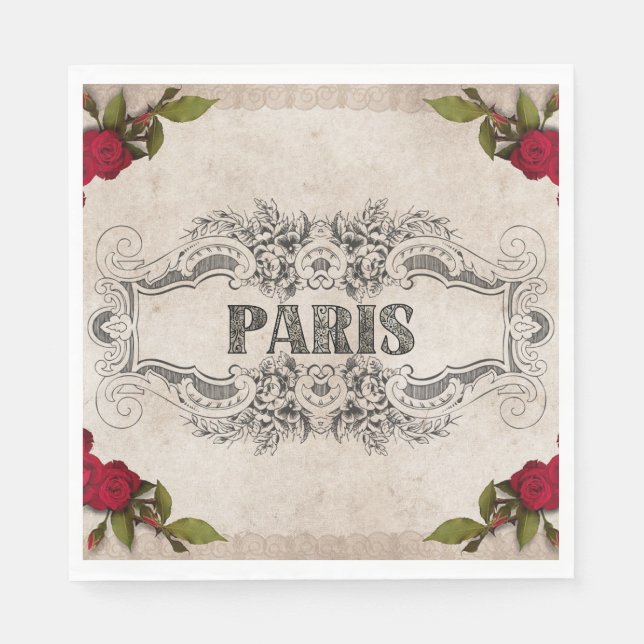 Serviette En Papier Papier Paris Napkin (Devant)